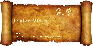 Himler Vitus névjegykártya